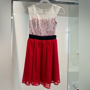 Red & White Dress